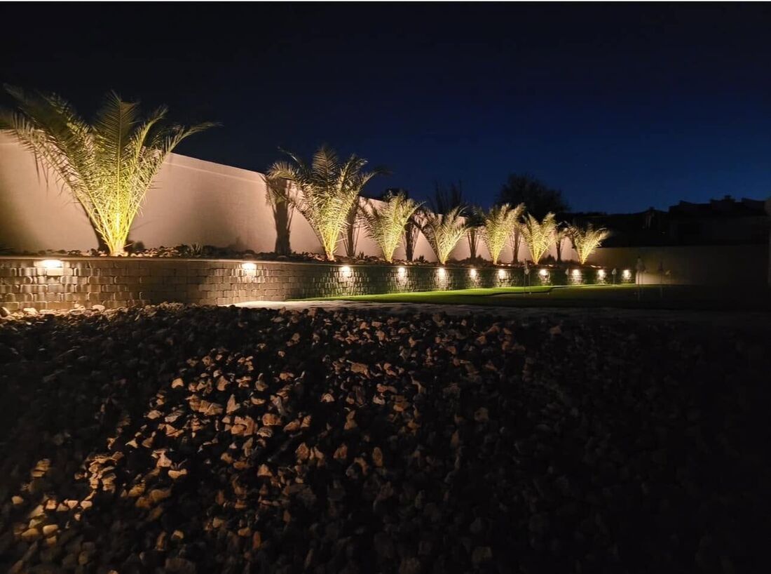 Twilight paver pool deck and covered patio in Lake Havasu City