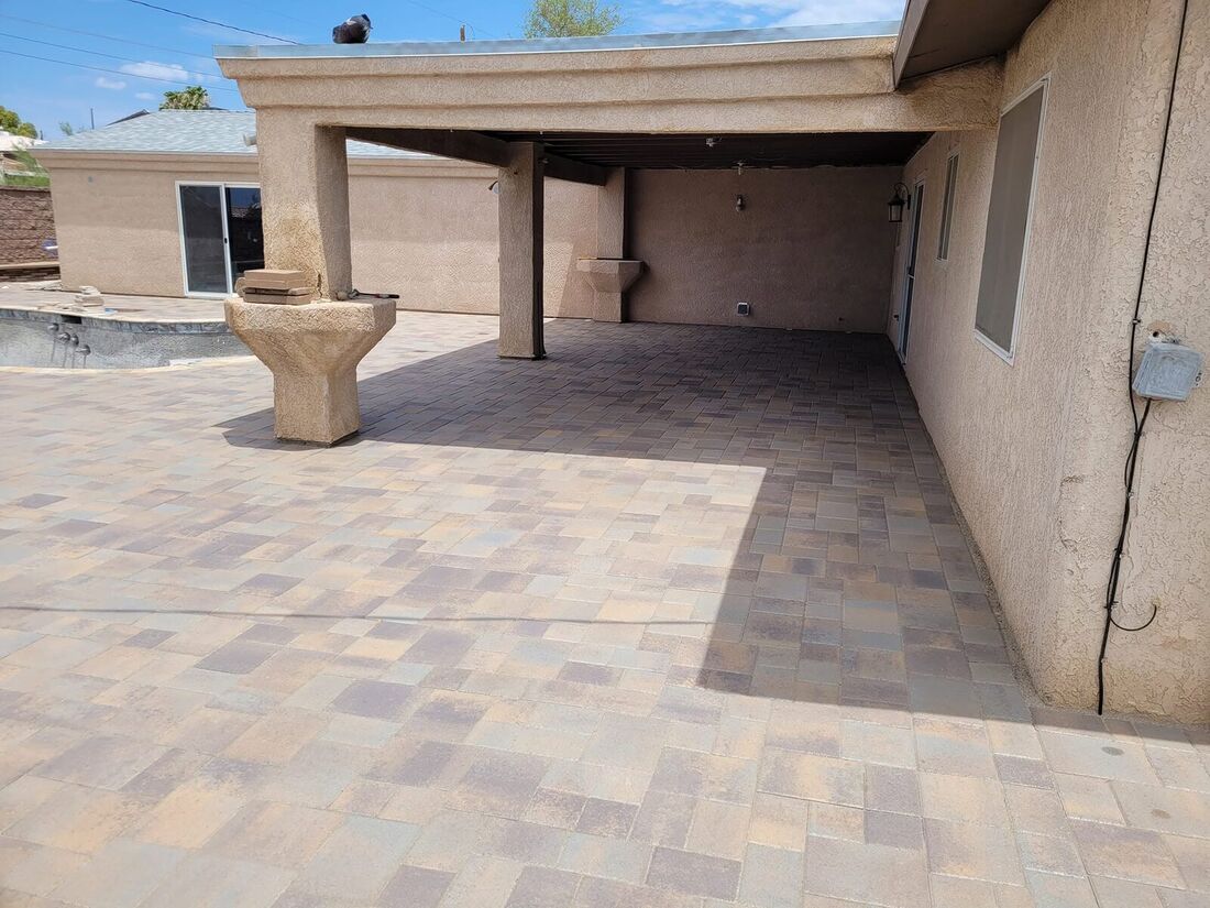 Pavers project by Havasu Pavers in Lake Havasu City — Covered paver patio