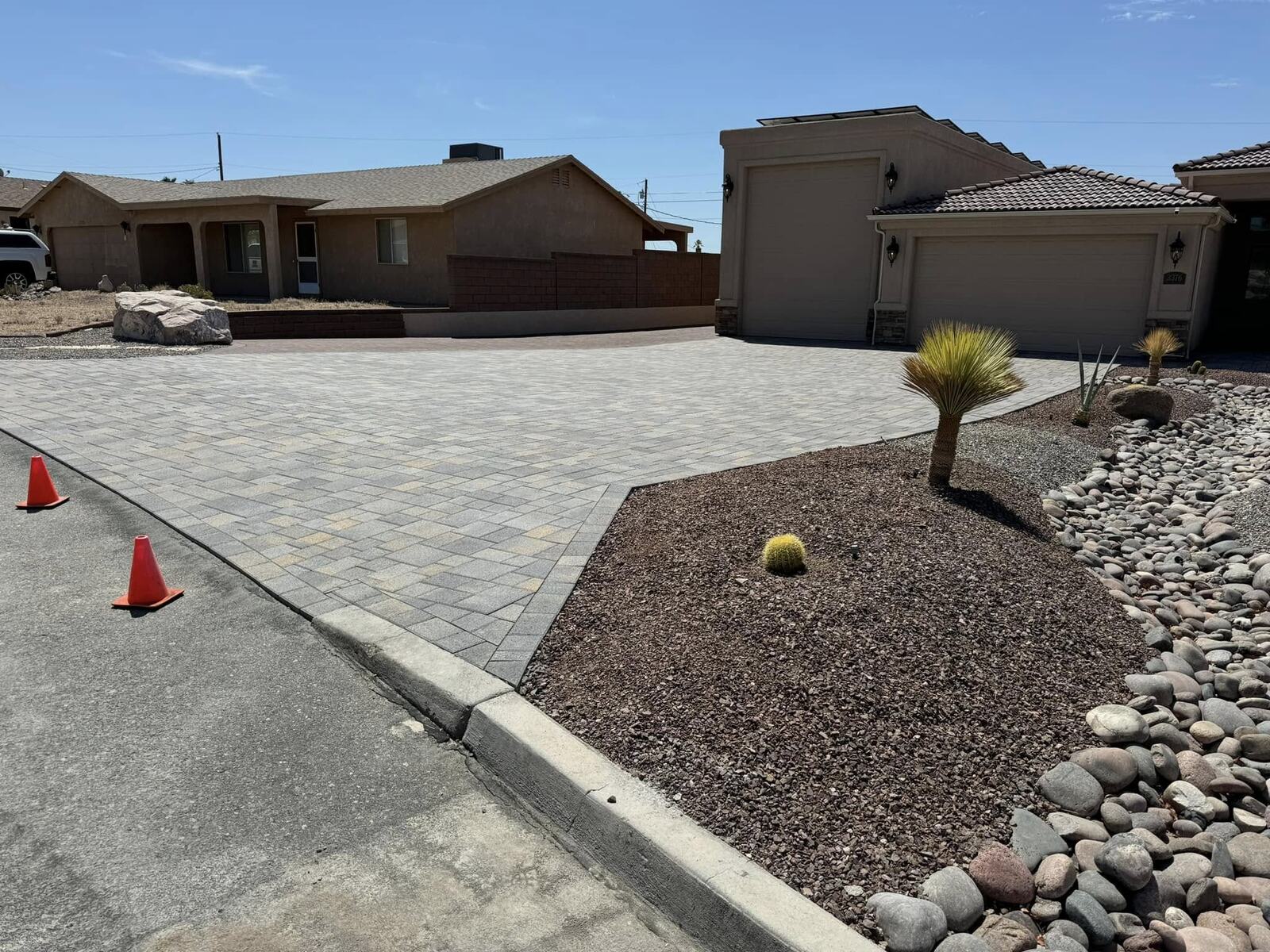 Grey Paver Driveway Replacement by Havasu Pavers in Lake Havasu City