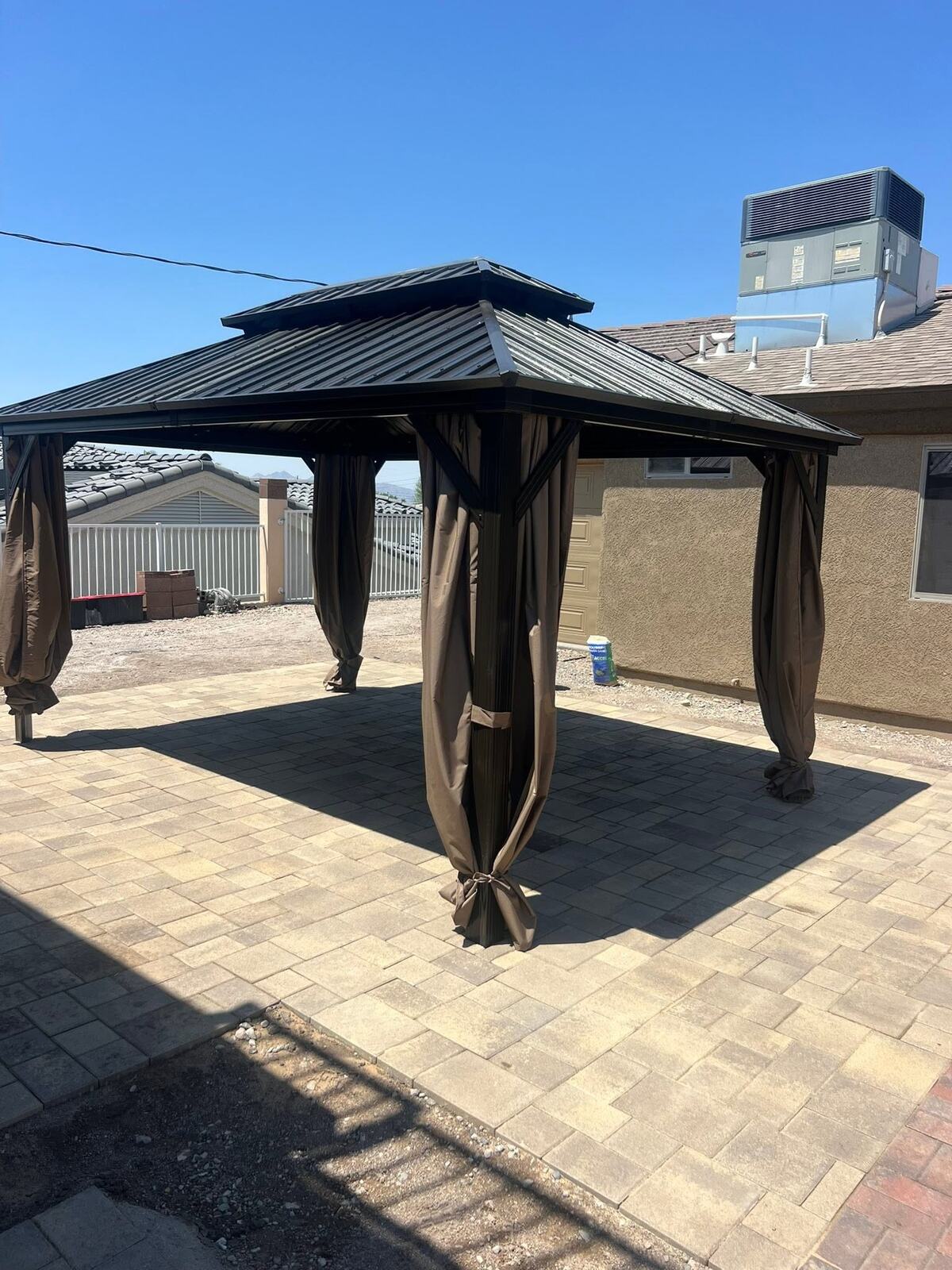 Backyard Gazebo & Paver Patio by Havasu Pavers in Lake Havasu City