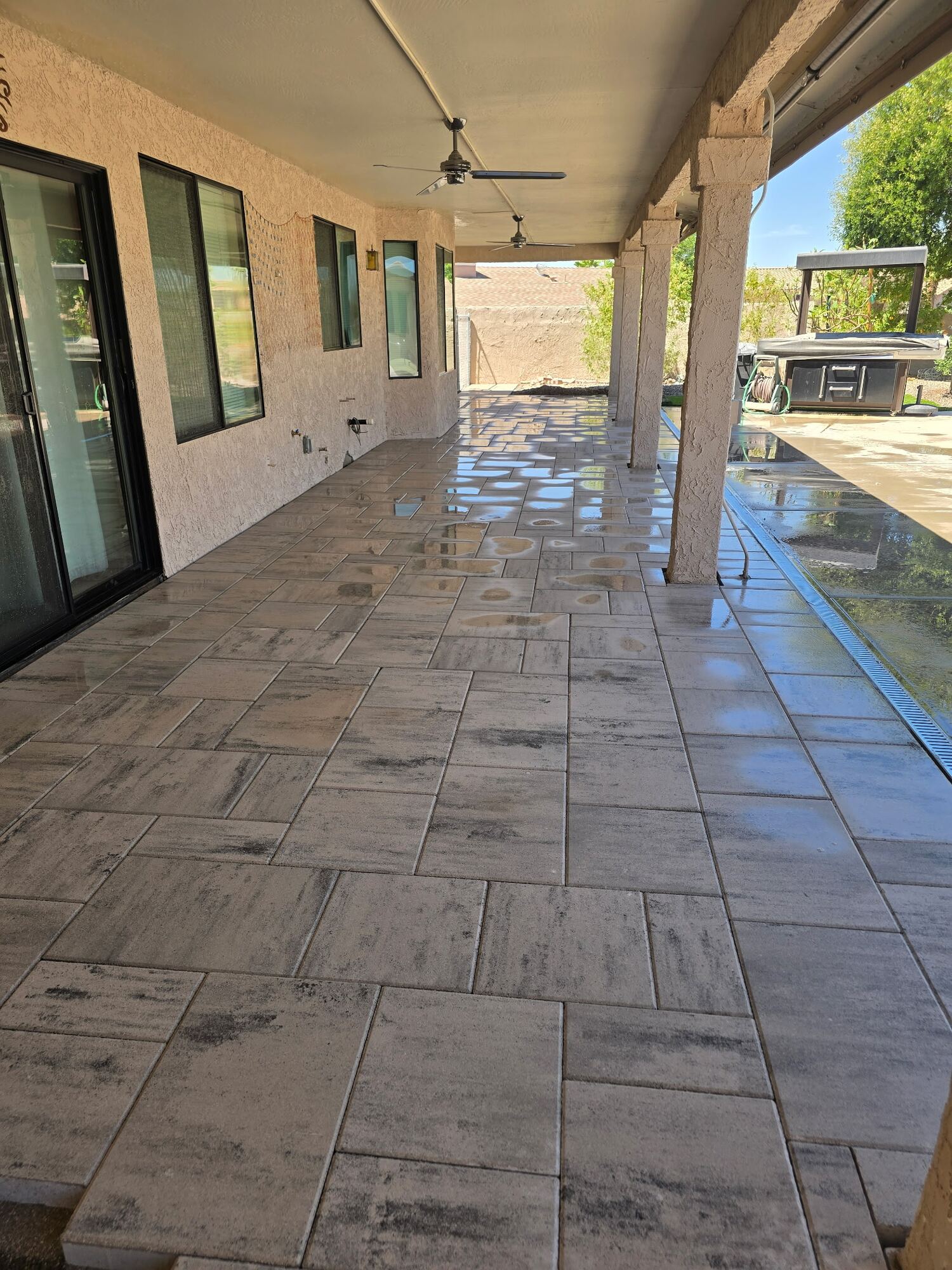 Covered Patio & Side Walkway by Havasu Pavers in Lake Havasu City