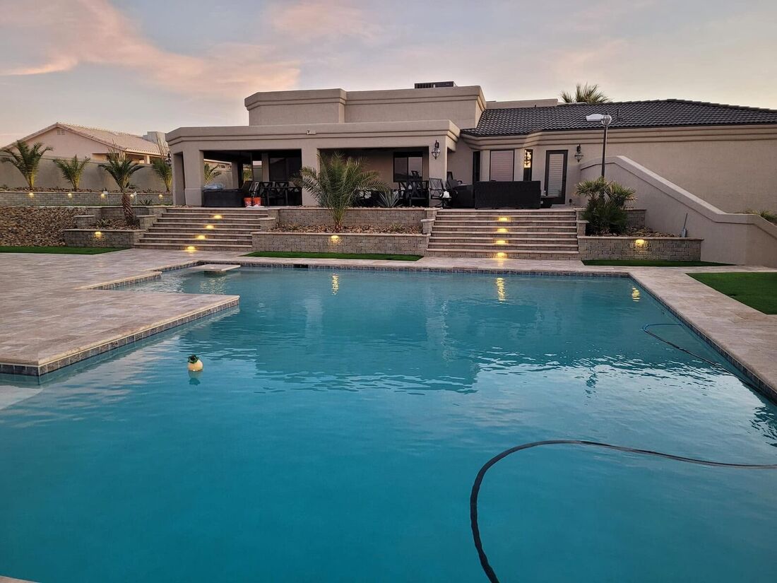 Twilight Pool Deck by Havasu Pavers in Lake Havasu City