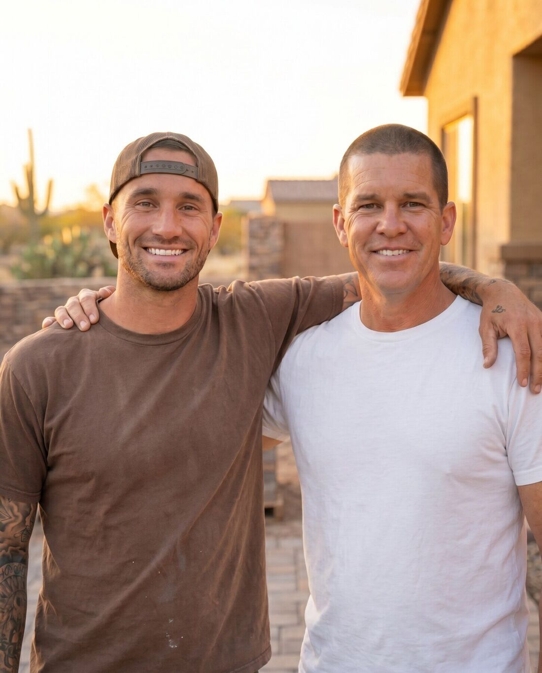 Bob and Kyle Askey — the father-and-son crew behind Havasu Pavers
